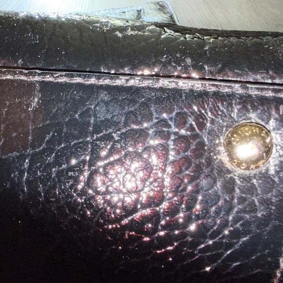 Michael Kors Shiny Black Tote with Gold Accents - Picture 5 of 9